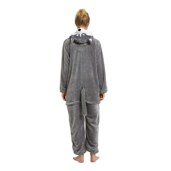 Пижама Кигуруми взрослая BearWear Хаски New (на молнии) серый, K1W1-0190-XL