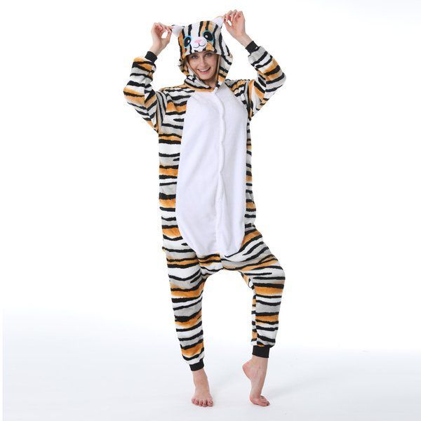 Пижама Кигуруми взрослая BearWear Котик полосатый, K1W1-0194-XL