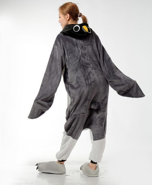 Пижама Кигуруми взрослая BearWear Пингвин серый, K1W1-0070