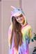 Пижама Кигуруми взрослая BearWear Единорог Реинобоу Стар (на молнии), K1W1-0117
