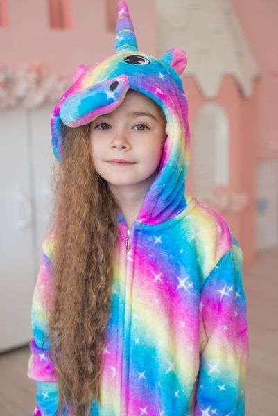 Пижама Кигуруми детская BearWear Единорог северное сияние (на молнии), K0W1-0071-XL