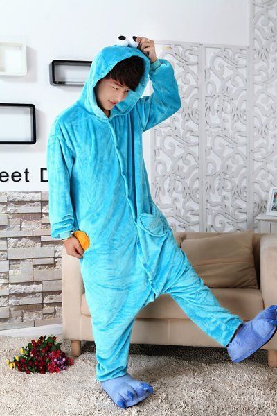 Пижама Кигуруми взрослая BearWear Монстр Куки голубой, K1W1-0051