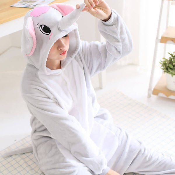 Пижама Кигуруми взрослая BearWear Слон серый, K1W1-0078