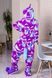 Пижама Кигуруми взрослая BearWear Единорог Скай фиолетовый (на молнии), K1W1-0109