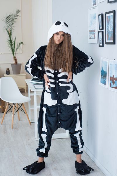 Пижама Кигуруми взрослая BearWear Скелет, K1W1-0076-XL