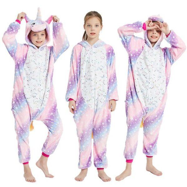 Пижама Кигуруми детская BearWear Единорог звездное небо New (на молнии), K0W1-0128-XL