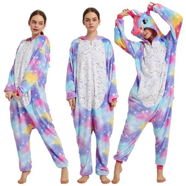 Пижама Кигуруми взрослая BearWear Единорог звездное небо Пурпур (на молнии), K1W1-0183-XL