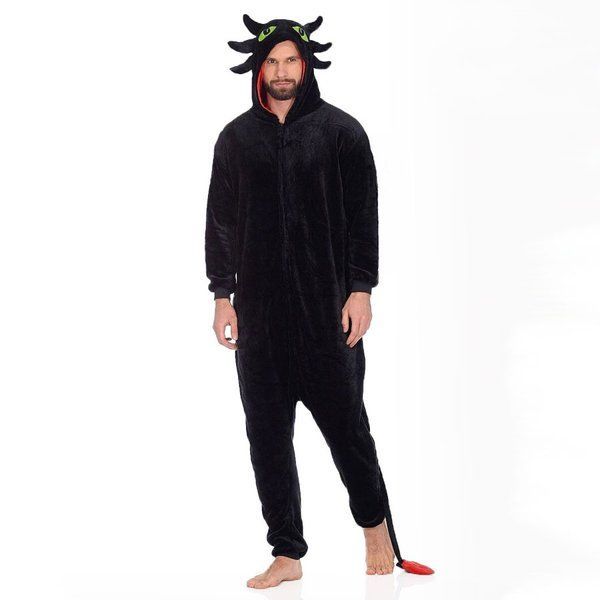 Пижама Кигуруми взрослая BearWear Беззубик Small Wings (Как приручить Дракона) на молнии, K1W1-0198-XL