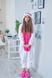 Пижама Кигуруми взрослая BearWear Зайчик бело-малиновый, K1W1-0041-XL