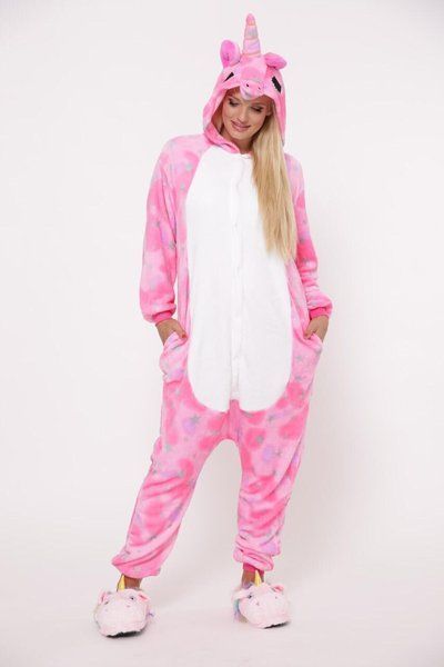 Пижама Кигуруми взрослая BearWear Единорог New звездочка (на пуговицах), K1W1-0144