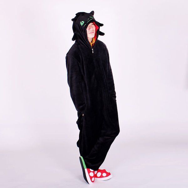 Пижама Кигуруми взрослая BearWear Беззубик (Как приручить Дракона) на молнии, K1W1-0164
