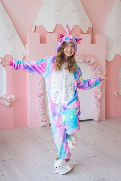 Пижама Кигуруми детская BearWear Единорог звездное небо (на молнии), K0W1-0075-XL