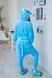Пижама Кигуруми взрослая BearWear Бегемотик голубой, K1W1-0094