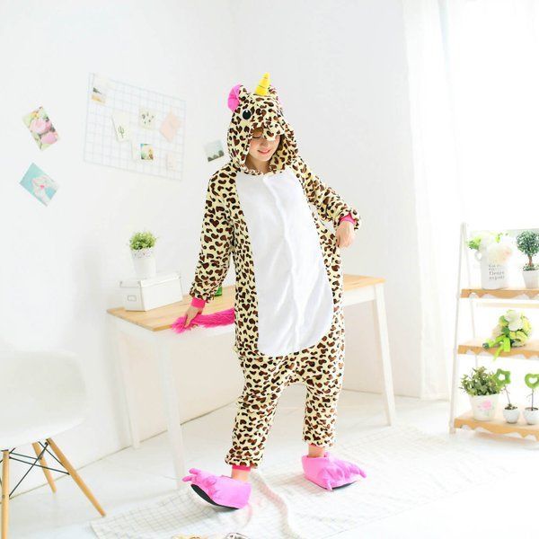 Пижама Кигуруми взрослая BearWear Единорог Леопард, K1W1-0055