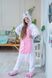 Пижама Кигуруми взрослая BearWear Котик бело-розовый, K1W1-0046